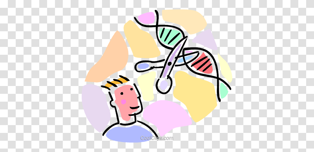 Student Observing A Dna Strand Royalty Free Vector Clip Art, Drawing, Doodle, Dentist Transparent Png