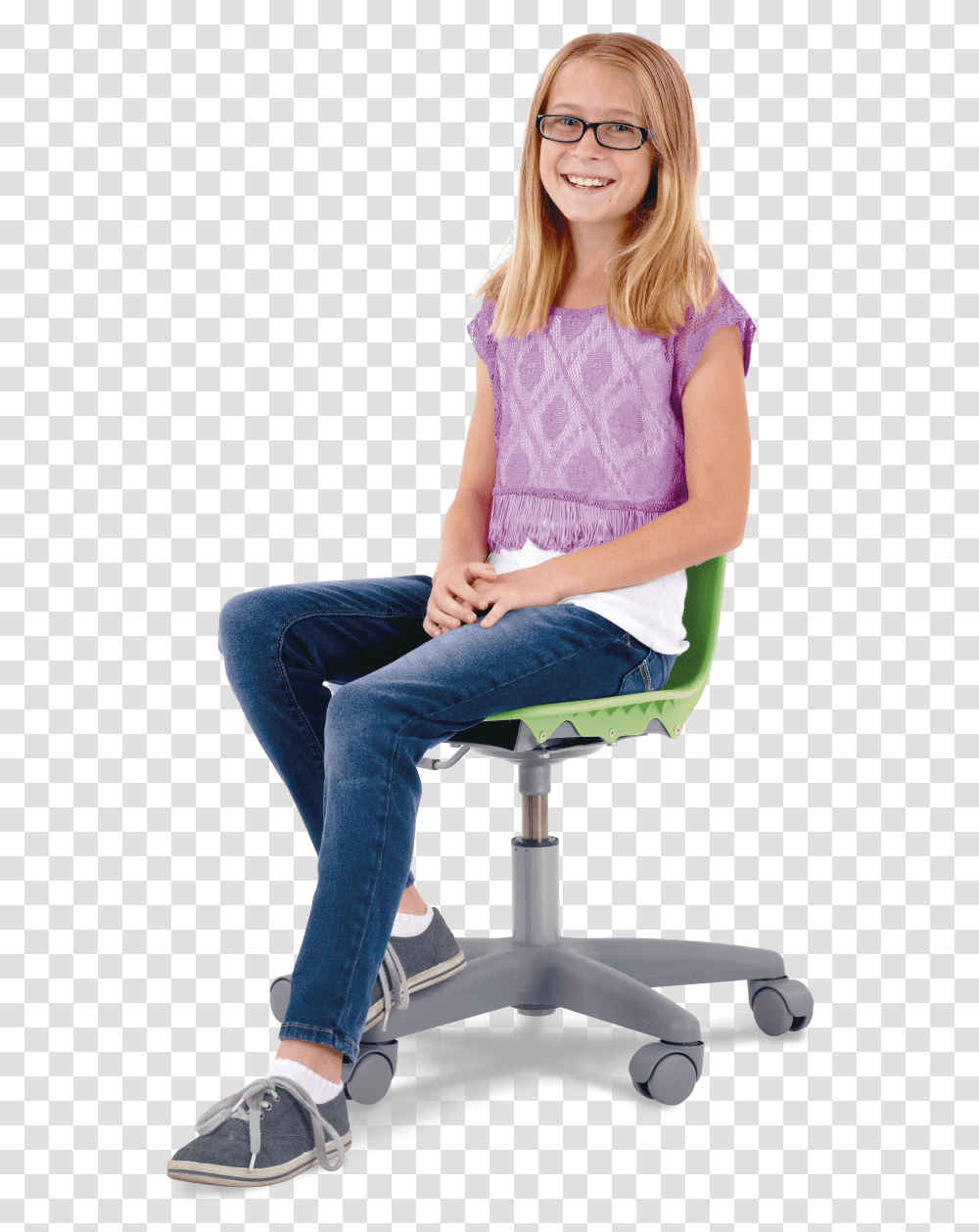 Student On Chair, Sitting, Person, Shoe, Footwear Transparent Png