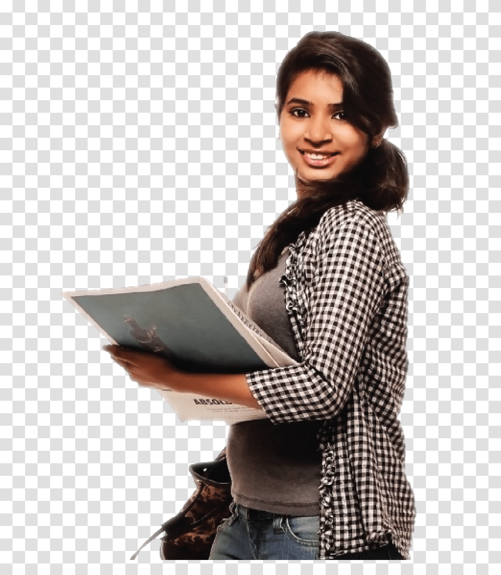 Student, Person, Female, Reading Transparent Png