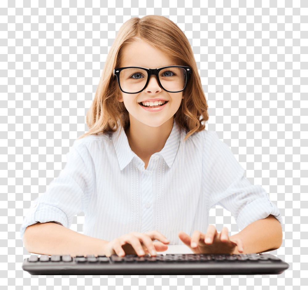 Student, Person, Human, Female, Computer Keyboard Transparent Png