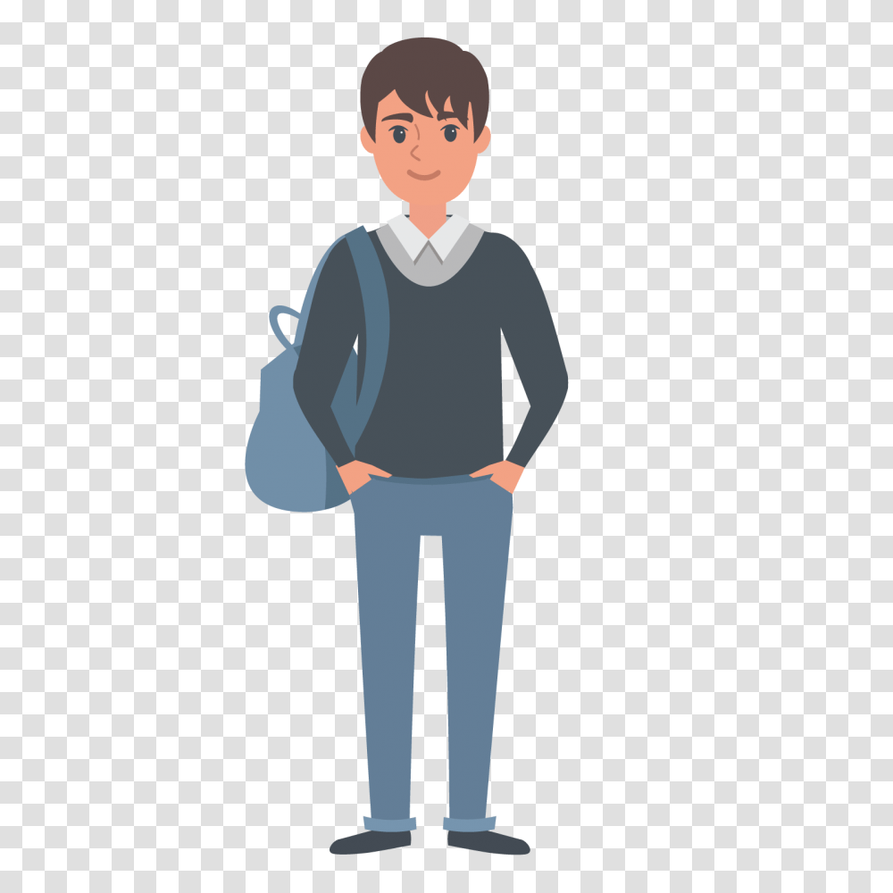 Student, Person, Standing, Human, Sleeve Transparent Png