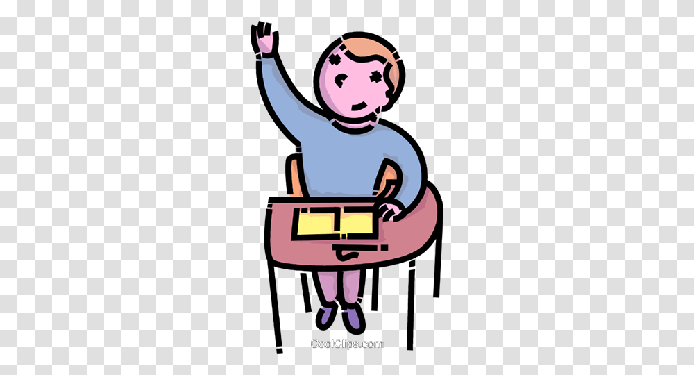Student Raising His Hand In Class Royalty Free Vector Clip Art, Label, Poster, Advertisement Transparent Png