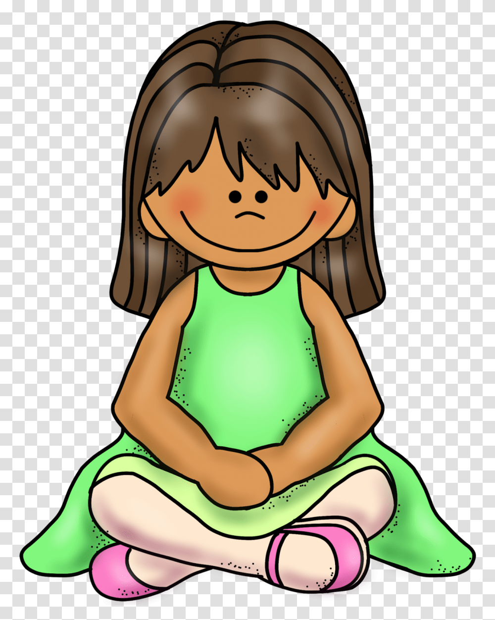 Student Sitting Criss Cross Clipart Loadtve, Person, Kneeling, Helmet Transparent Png