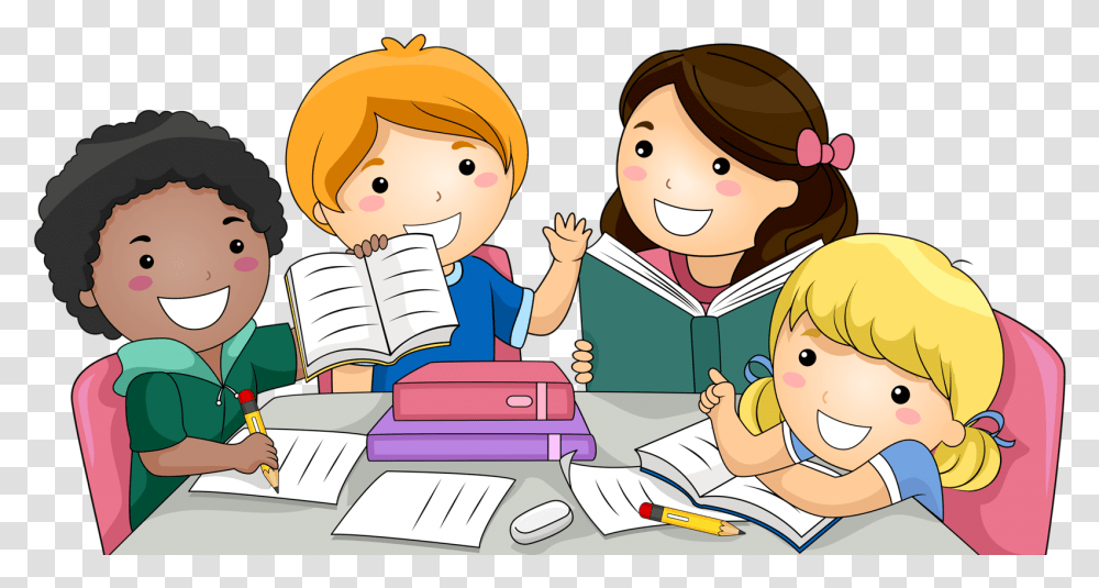 Student Studying Clipart, Person, Reading, Female, Girl Transparent Png