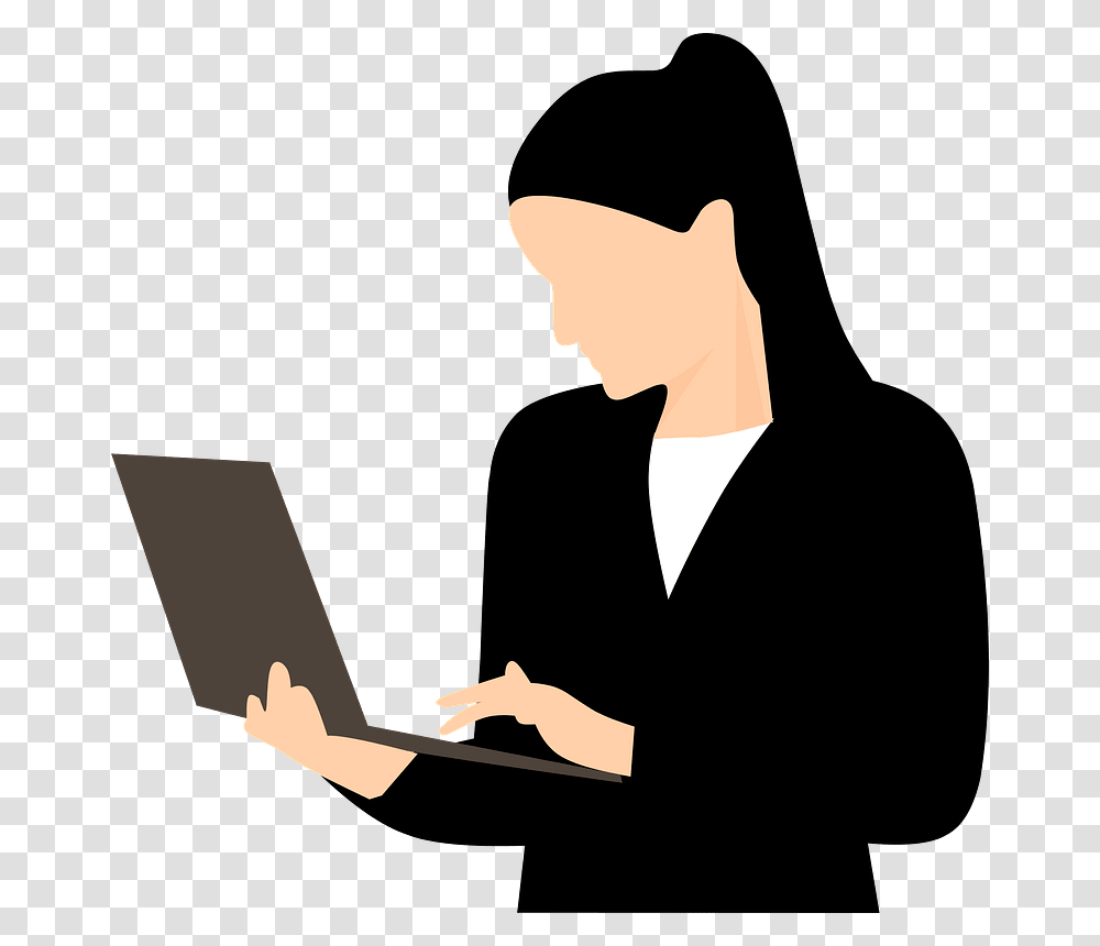 Student Typing Keyboard Estudiante, Sitting, Person, Human, Pc Transparent Png