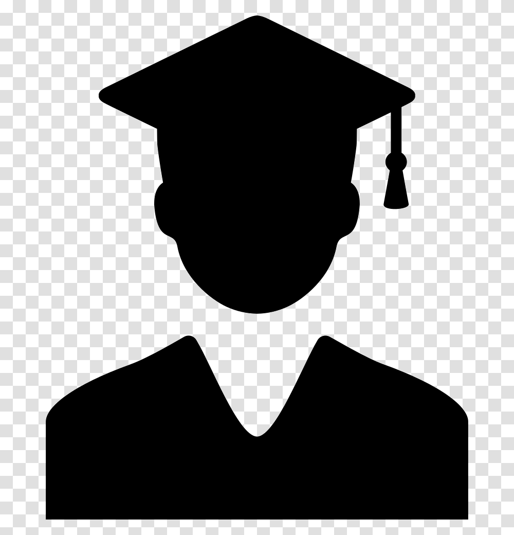 Student With Graduation Cap Scan Question Get Answer, Silhouette, Stencil Transparent Png