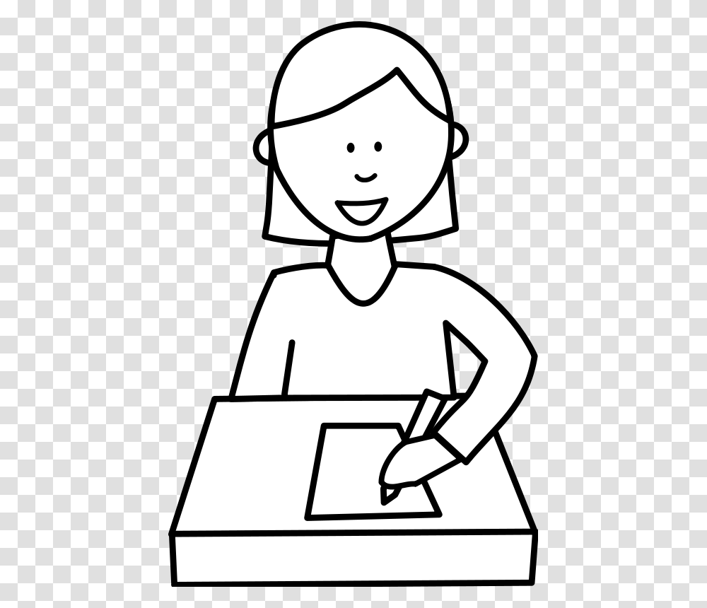 Student Writing Clipart School Clip Art, Stencil, Crowd, Box, Carton Transparent Png