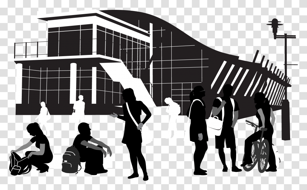 Students Black And White, Person, Crowd, Audience, People Transparent Png