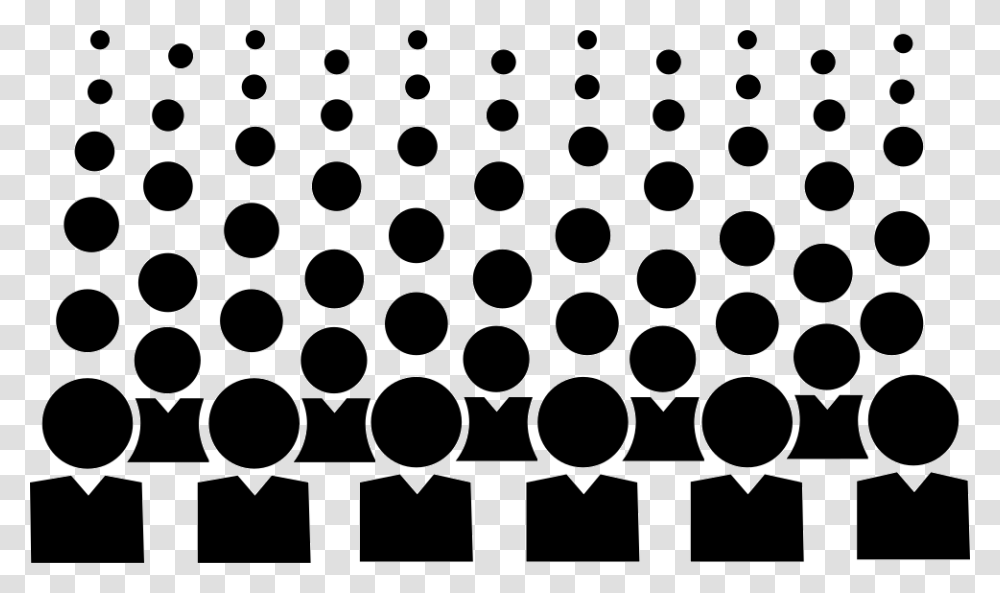 Students Class Auditory Full Class Clipart Black And White Background, Texture, Rug, Polka Dot, Crowd Transparent Png