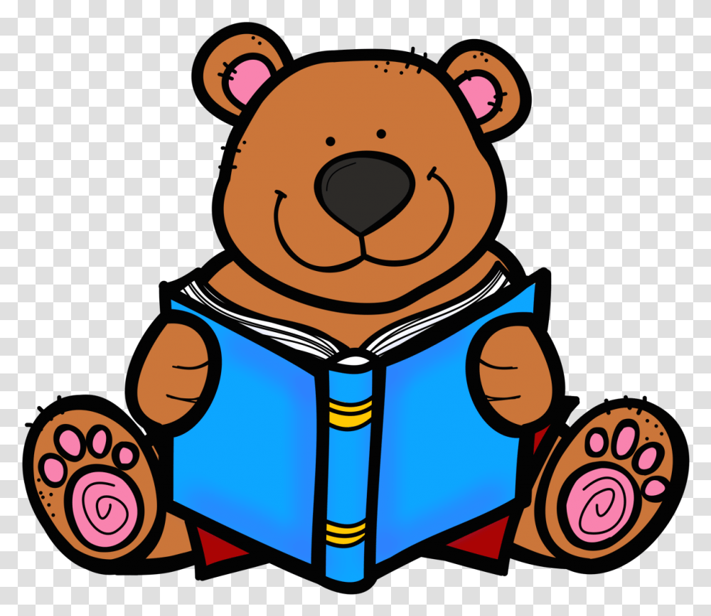 Students Clipart Reading Animal Reading Clipart, Toy, Teddy Bear Transparent Png