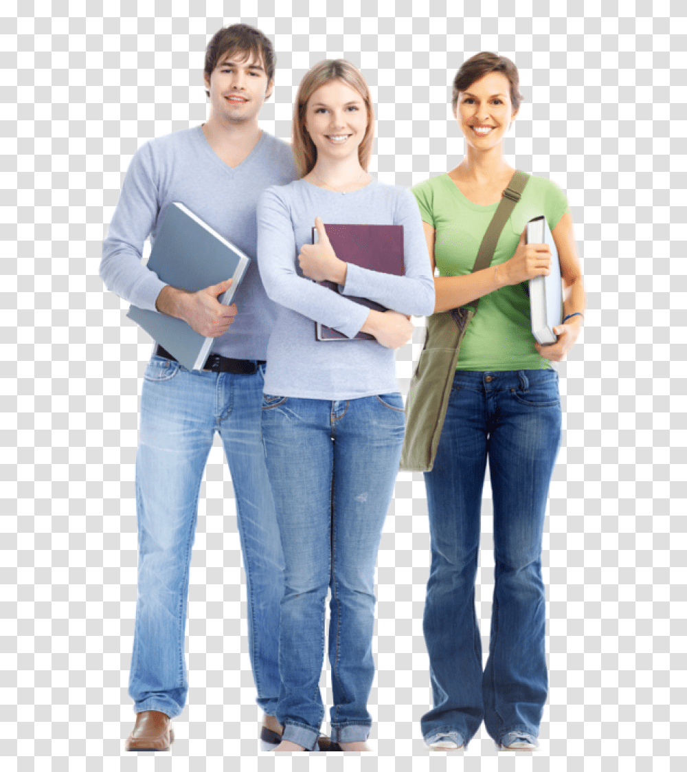 Students University Students, Person, Pants, Jeans Transparent Png