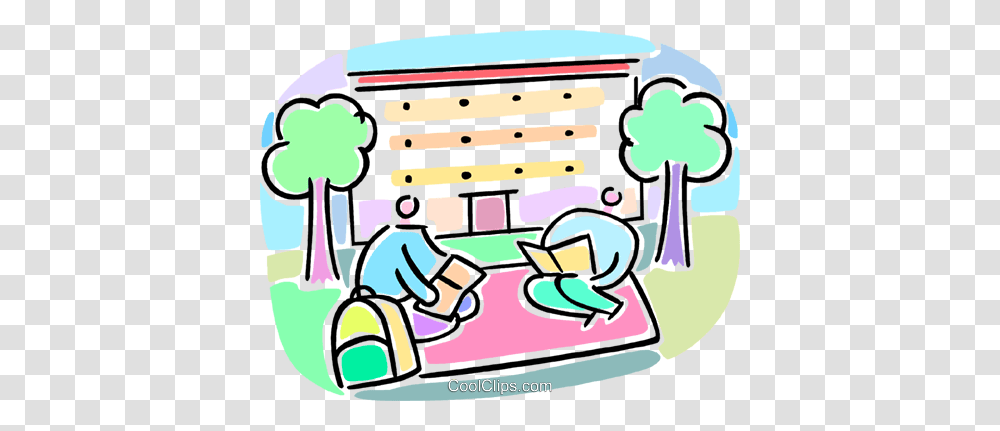 Students Working On The School Lawn Royalty Free Vector Clip Art, Gun, Weapon, Weaponry, Doodle Transparent Png