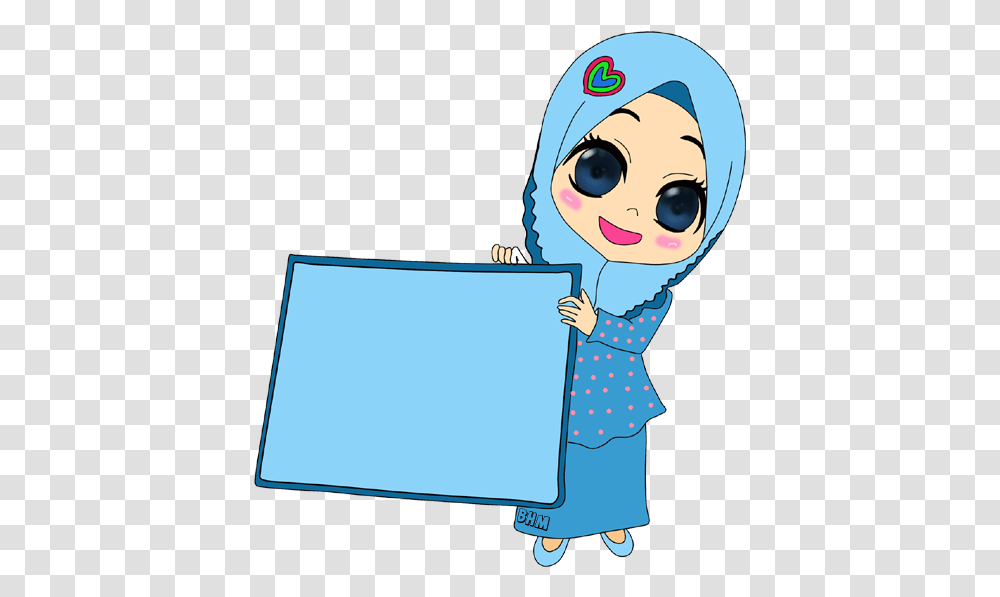 Studies Clipart Doodle Gambar Bingkai Kartun Muslimah, Reading, Female, Student, Girl Transparent Png