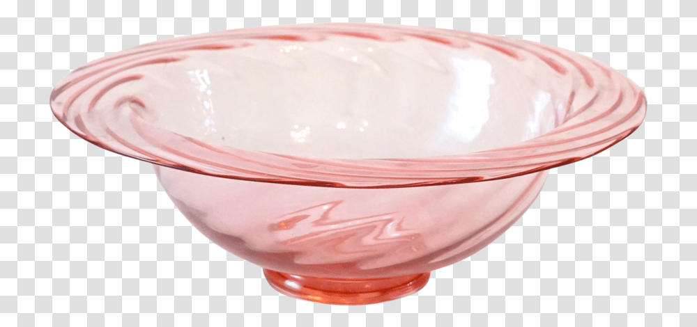 Studio Akj Antique Pink Glass Swirl Center Bowl, Soup Bowl, Mixing Bowl Transparent Png