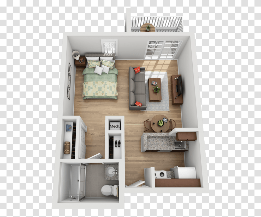 Studio Apartment Floor Plans, Diagram, Furniture, Table, Room Transparent Png