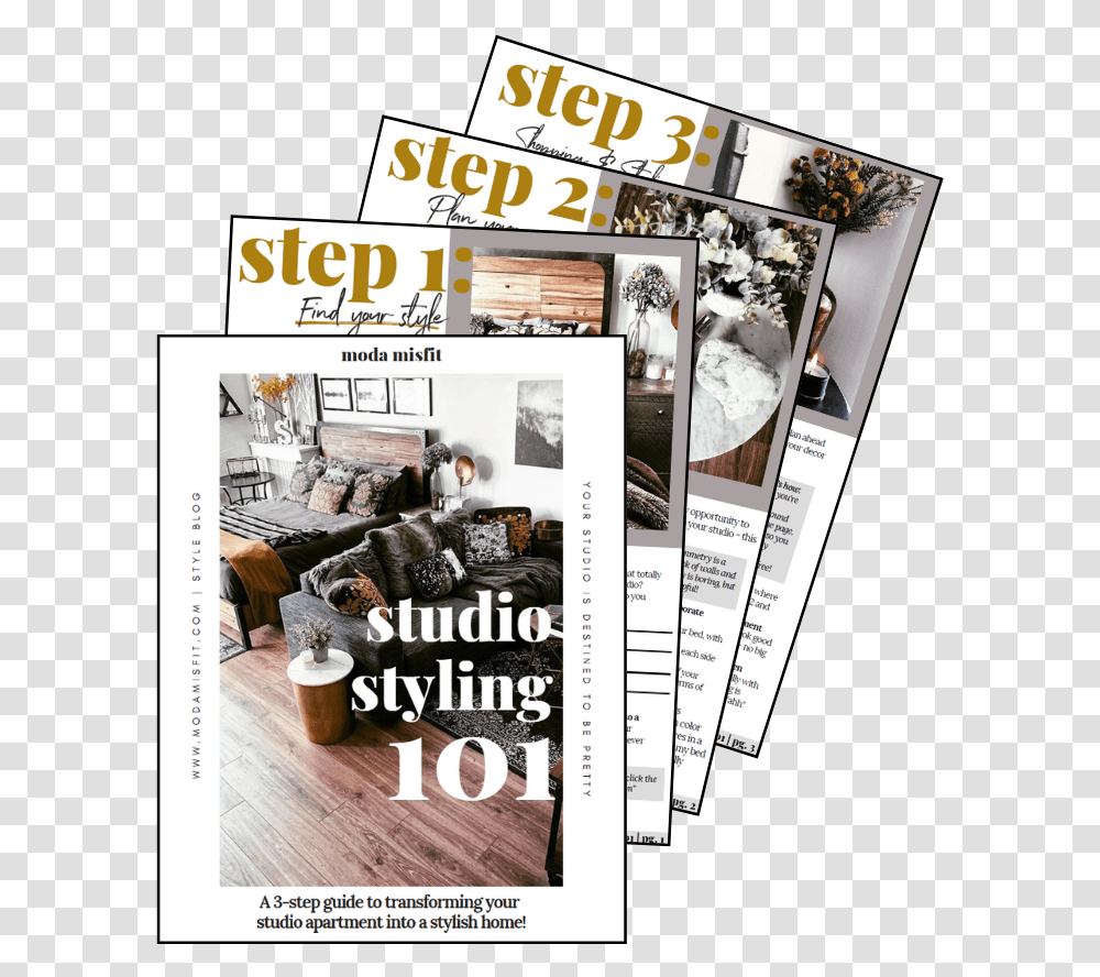 Studio Apartment Styling Flyer, Advertisement, Poster, Paper, Brochure Transparent Png