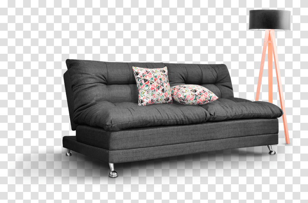 Studio Couch, Furniture, Cushion, Pillow, Lamp Transparent Png