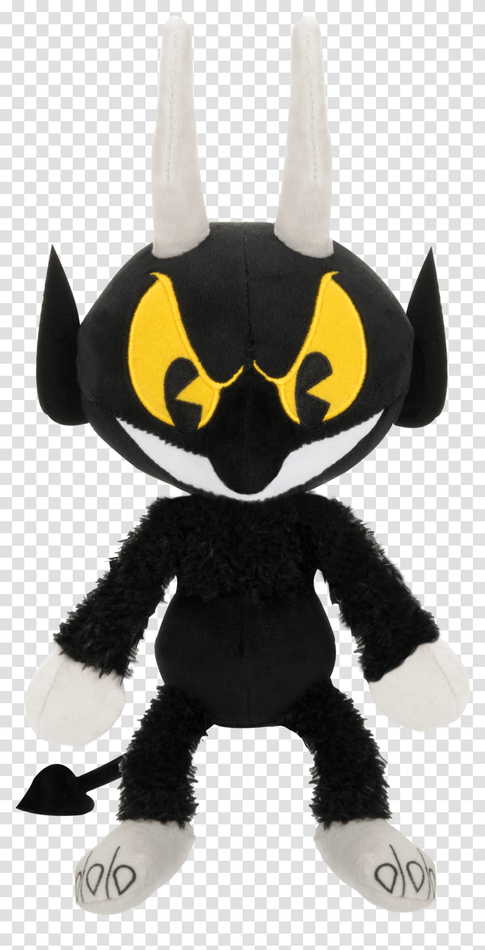 Stuffed Charactertextileblack Catcostume Figure Devil Cuphead Plush, Toy, Penguin, Bird, Animal Transparent Png