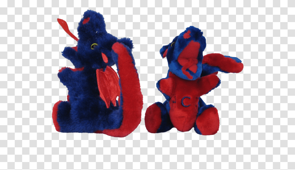 Stuffed Dragons In Royal Blue And Red FabricClass Teddy Bear, Toy, Plush, Animal, Sea Life Transparent Png
