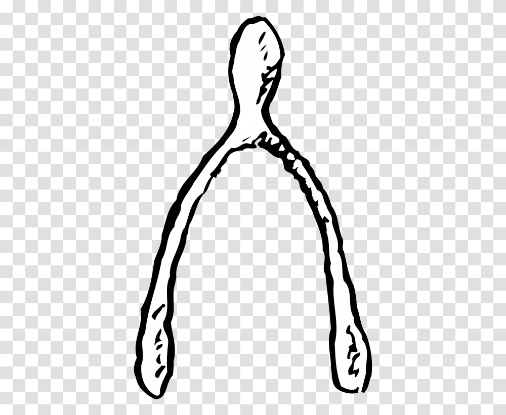 Stuffing Black And White Wishbone, Tool, Person, Human, Pliers Transparent Png