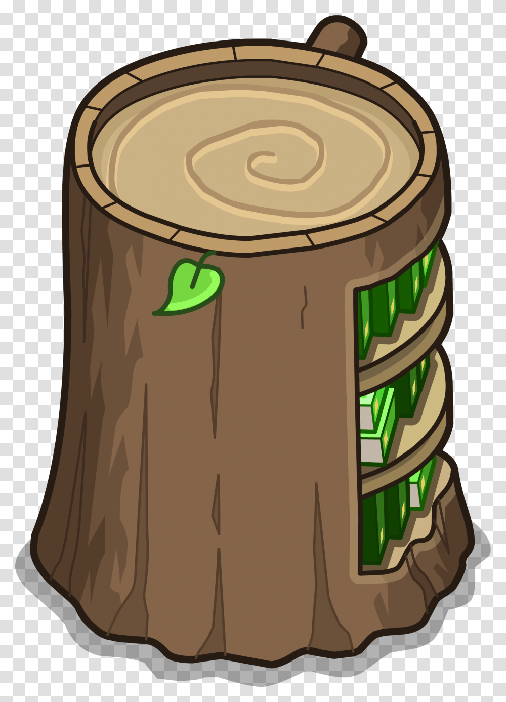Stump Bookcase Sprite Tree Stump, Tin, Can, Plant, Barrel Transparent Png