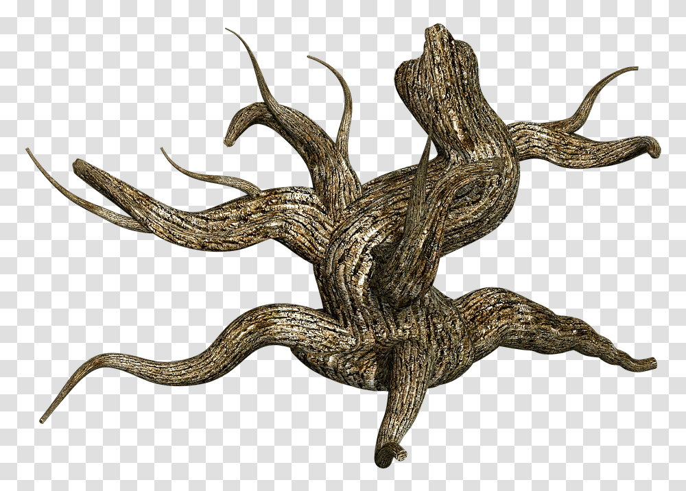 Stump Tree Wood Tree, Lizard, Reptile, Animal, Crystal Transparent Png