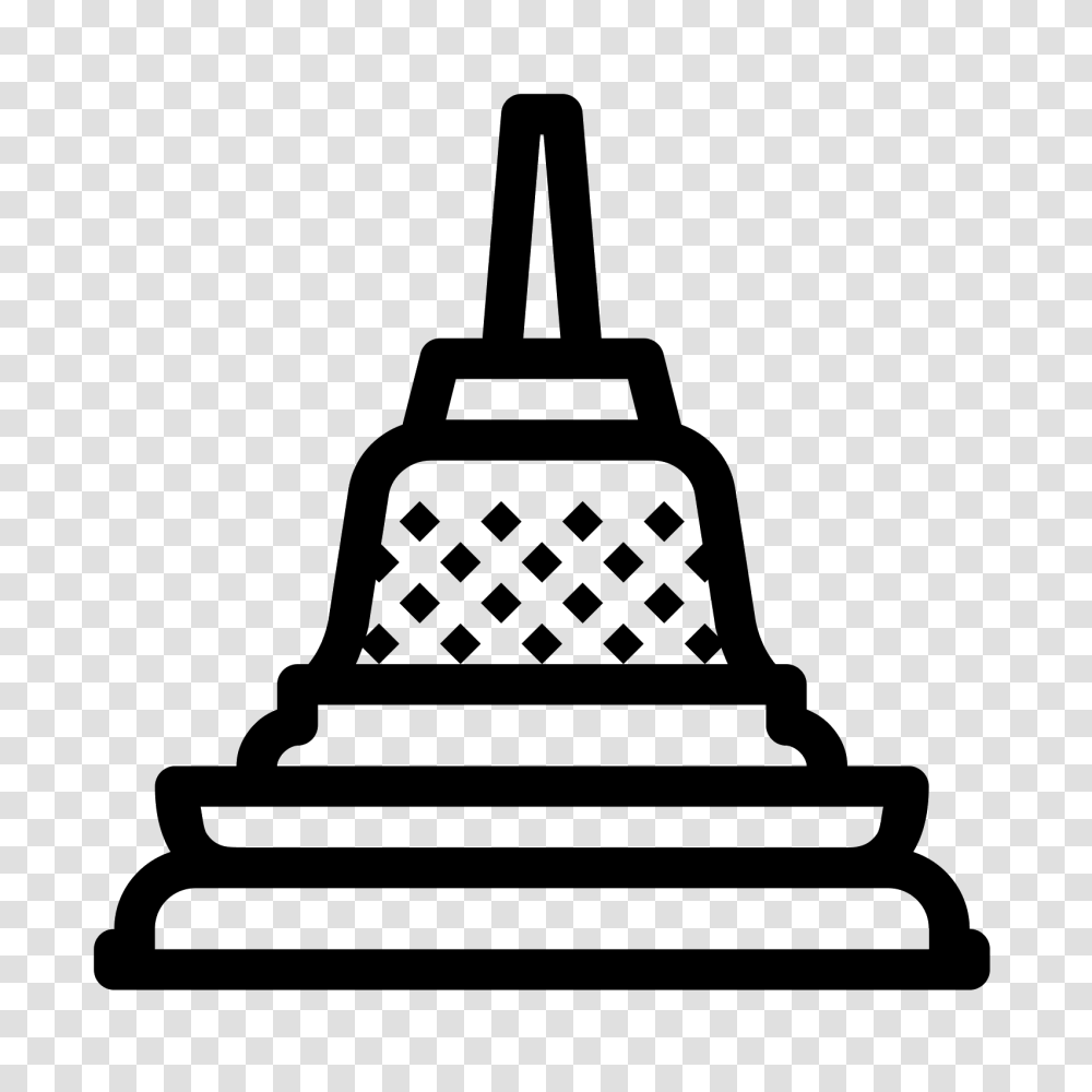 Stupa Of Borobudur Temple Icon, Gray, World Of Warcraft Transparent Png