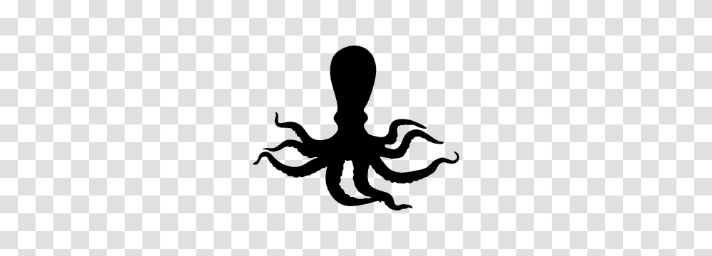 Sturdy Octopus Sticker, Silhouette, Stencil, Person Transparent Png