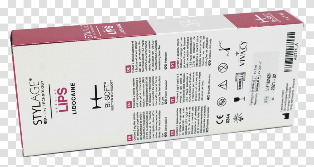 Stylage Special Lips Lidocaine Verso Box, Label, Paper, Flyer Transparent Png