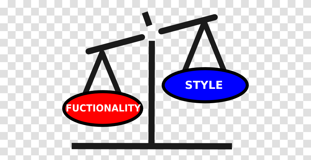 Style Vs Functionality Scale Clip Art, Triangle, Light Fixture Transparent Png