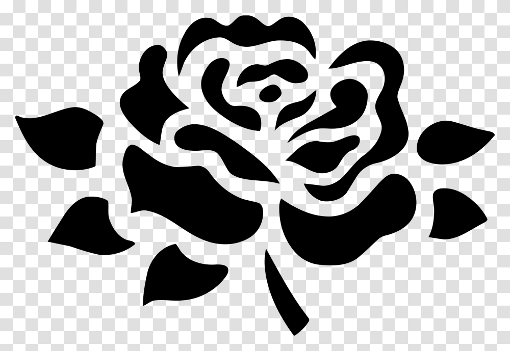 Stylised Rose Clip Arts Black And White, Gray, World Of Warcraft Transparent Png