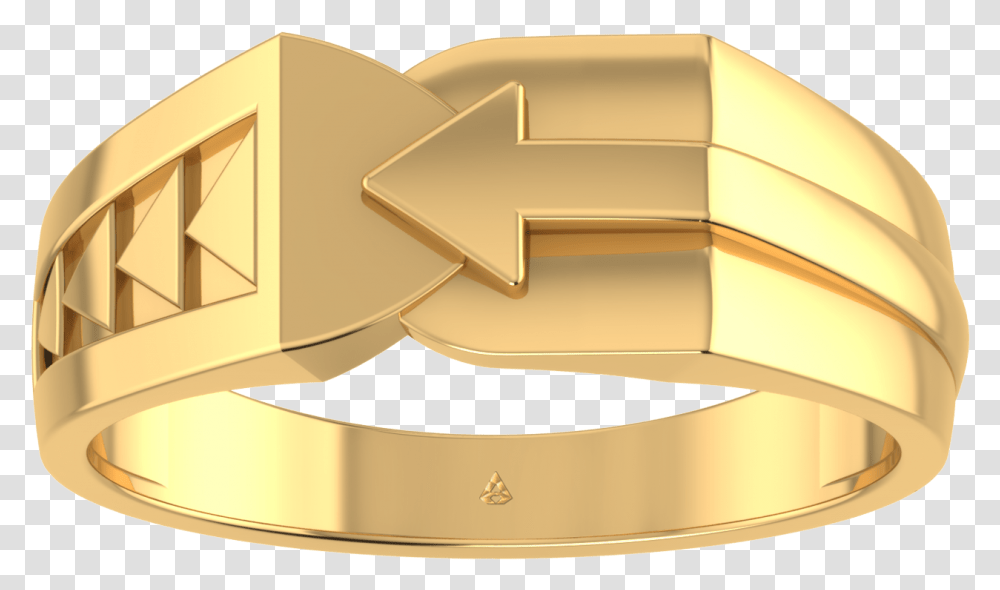 Stylish Arrow Design Gold Ring For Men Alapatt Diamonds Bangle, Trophy, Gold Medal Transparent Png