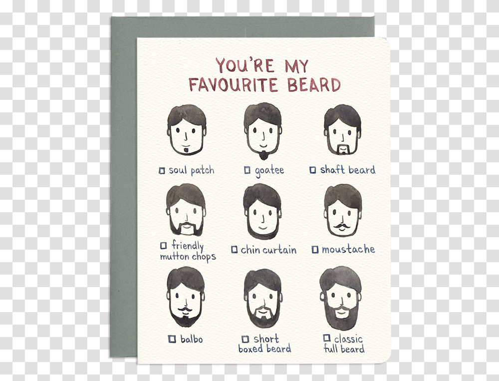 Stylish Beard Amp Moustache Greeting Card Poster, Face, Person, Label Transparent Png