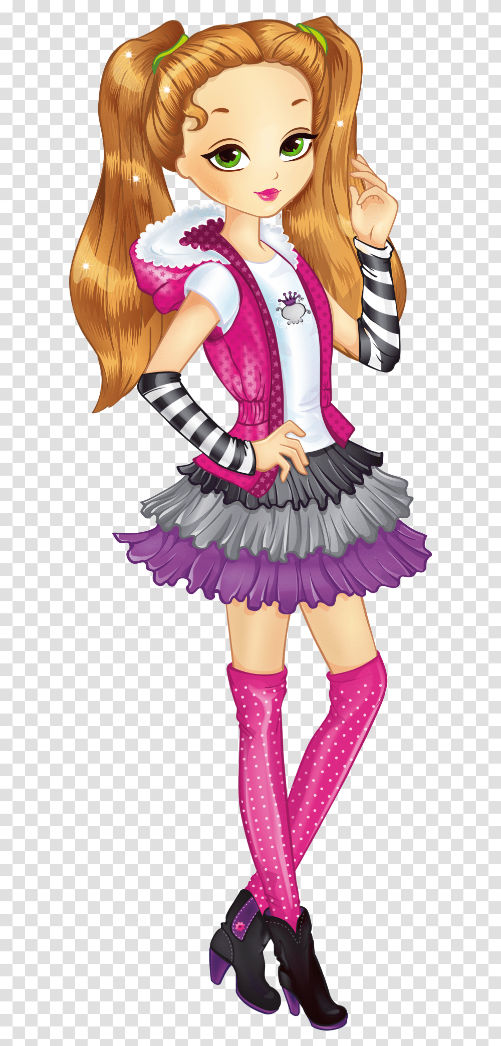 Stylish Girl Anime Image Pretty Clipart Girls, Performer, Person, Human, Doll Transparent Png