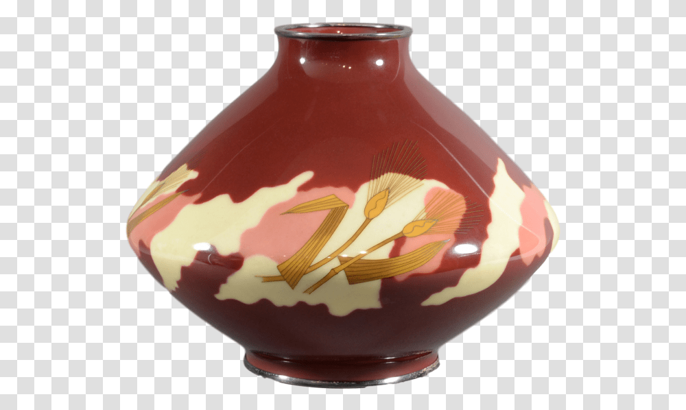 Stylish Japanese Cloisonne Enamel Vase By Ando Company Vase, Porcelain, Art, Pottery, Jar Transparent Png