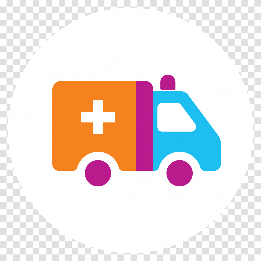Stylized Ambulance In 3 Colors Ambulance, Van, Vehicle, Transportation, First Aid Transparent Png
