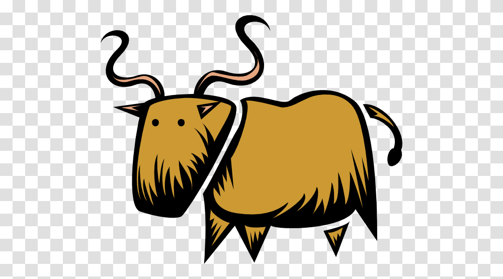 Stylized Brown Bull Clip Art, Animal, Antler, Mammal, Elk Transparent Png