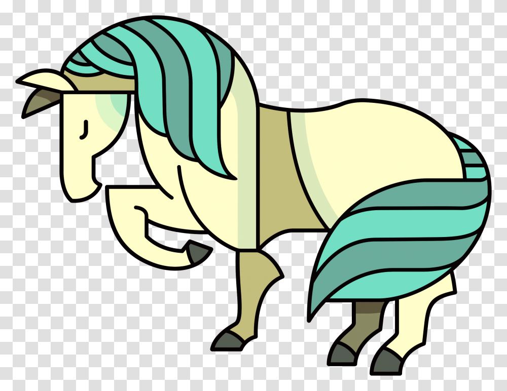 Stylized Cartoon Horse Vector Clipart Image, Animal, Mammal Transparent Png