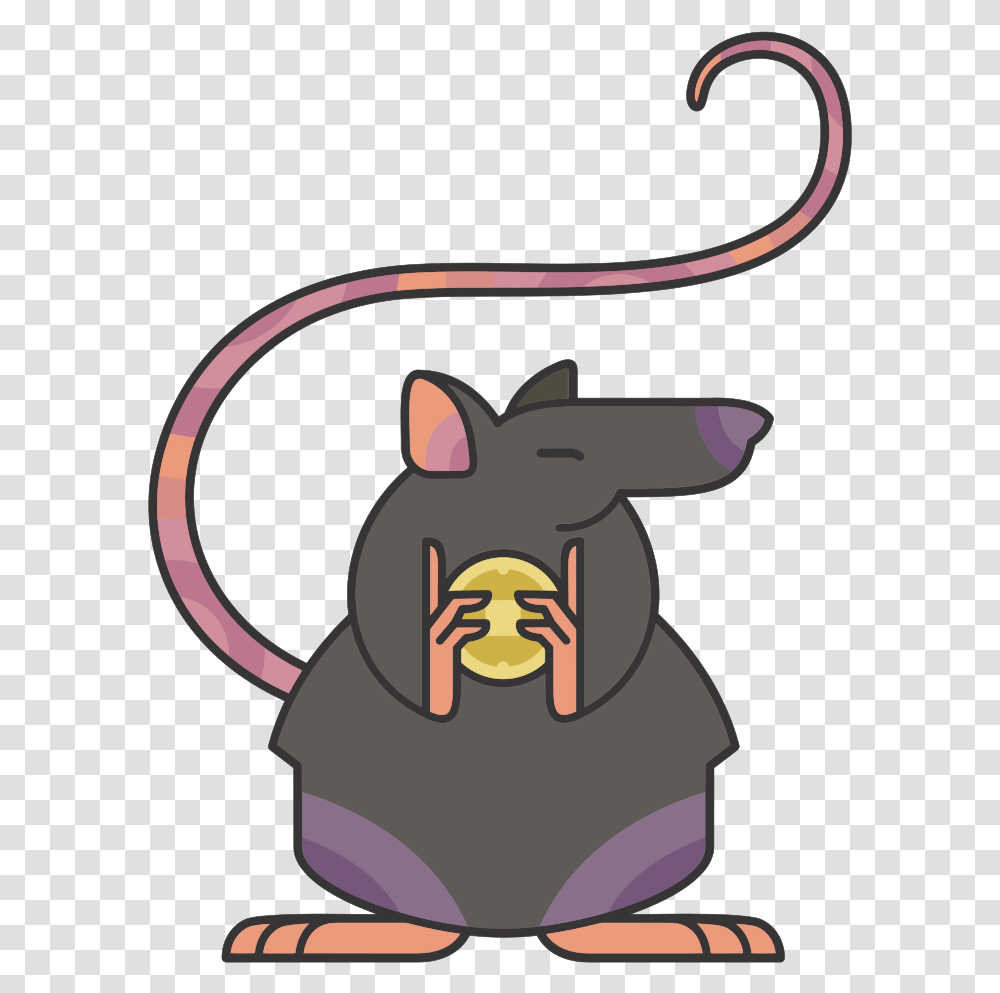 Stylized Cartoon Rat, Mammal, Animal, Wildlife, Cowbell Transparent Png