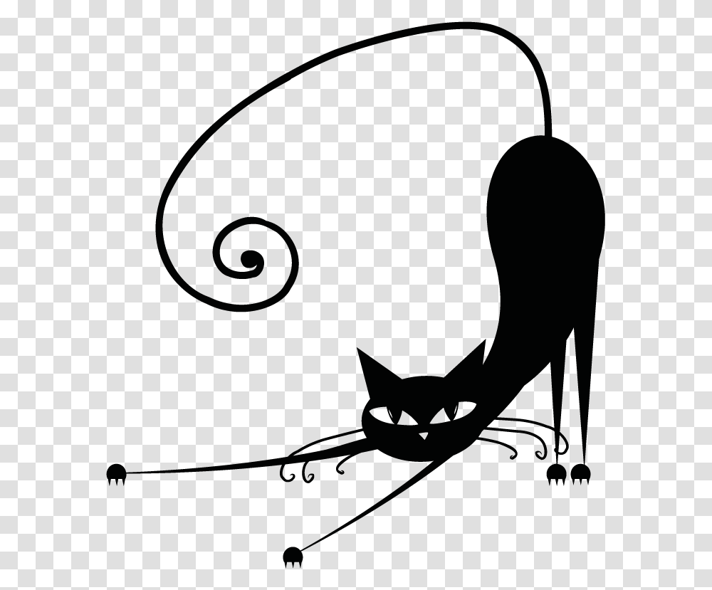 Stylized Cat, Animal, Mammal, Label, Stencil Transparent Png