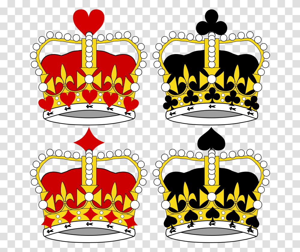 Stylized Crowns For Card Faces King And Queen Of Hearts Crown, Jewelry, Accessories, Accessory, Poster Transparent Png