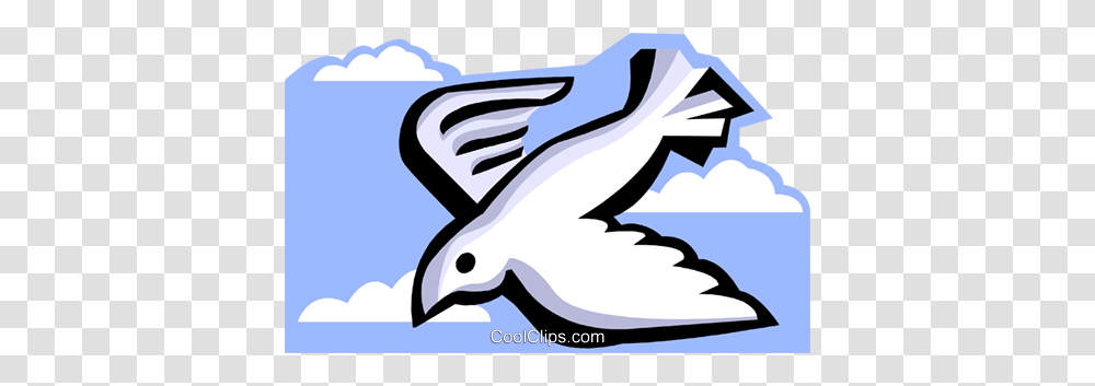 Stylized Dove Royalty Free Vector Clip Art Illustration, Animal, Bird, Seagull, Sea Life Transparent Png