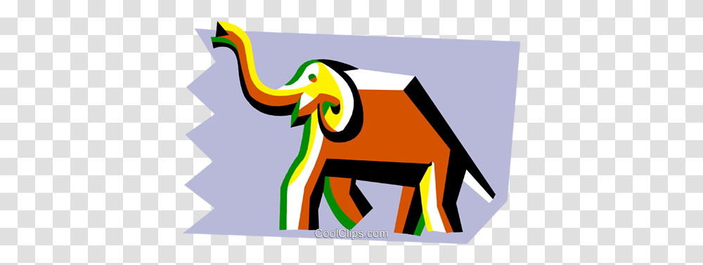 Stylized Elephant Royalty Free Vector Clip Art Illustration, Outdoors, Nature, Animal Transparent Png