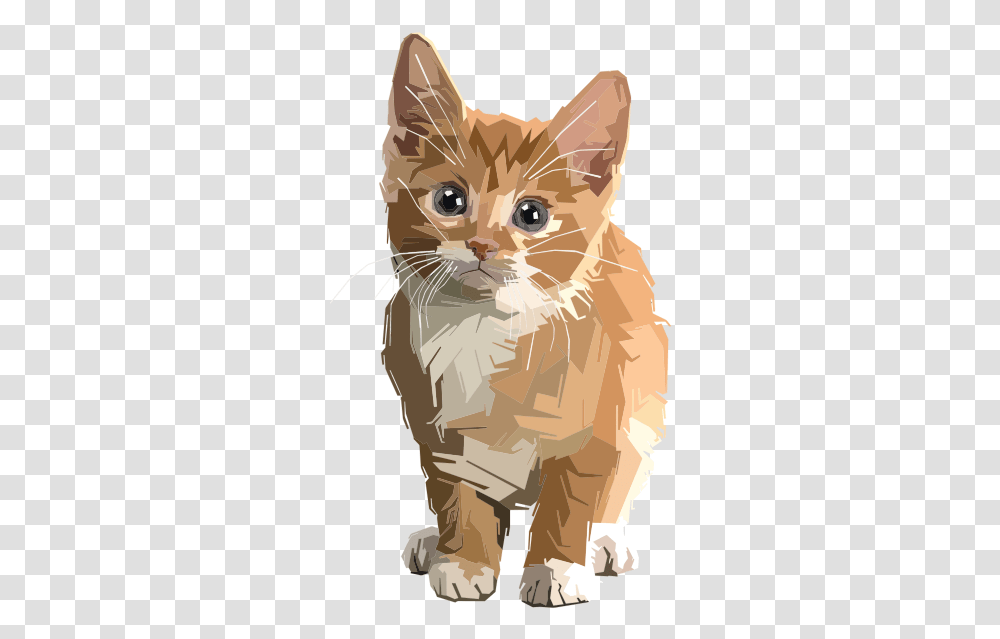 Stylized Geometric Kitten Cute Cat Art, Pet, Mammal, Animal, Abyssinian Transparent Png