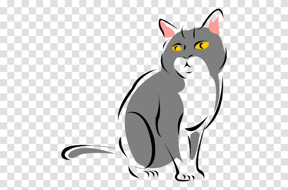 Stylized Grey Cat Clip Arts For Web, Pet, Mammal, Animal, Egyptian Cat Transparent Png