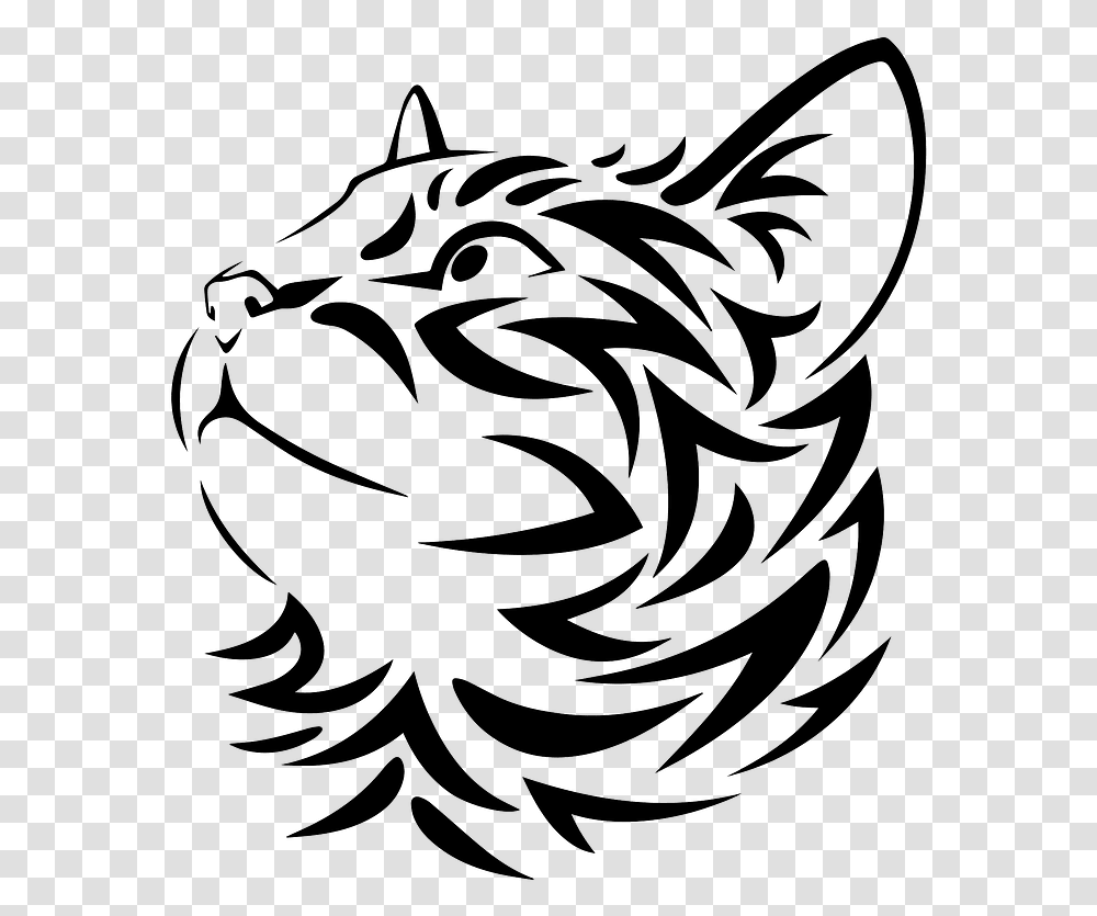 Stylized Kitten Face Clipart Cat Wood Burning Patterns, Gray, World Of Warcraft Transparent Png
