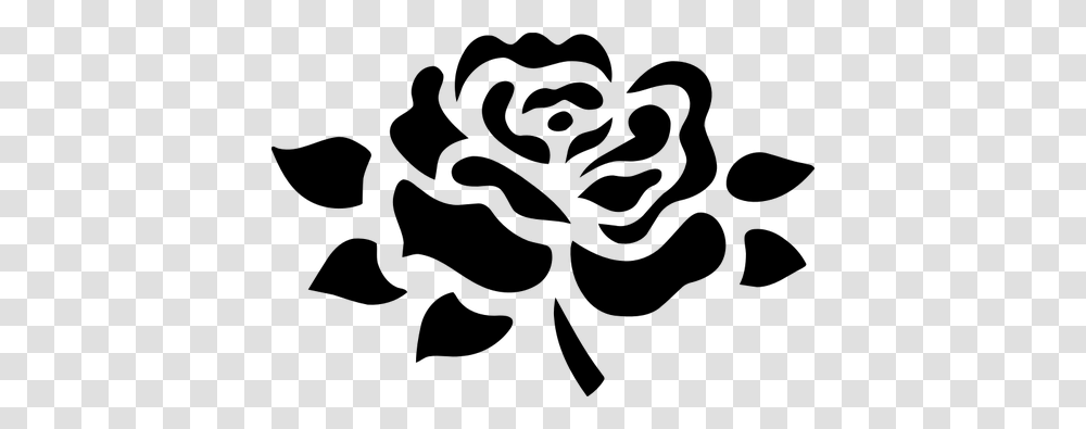 Stylized Rose In Black, Gray, World Of Warcraft Transparent Png