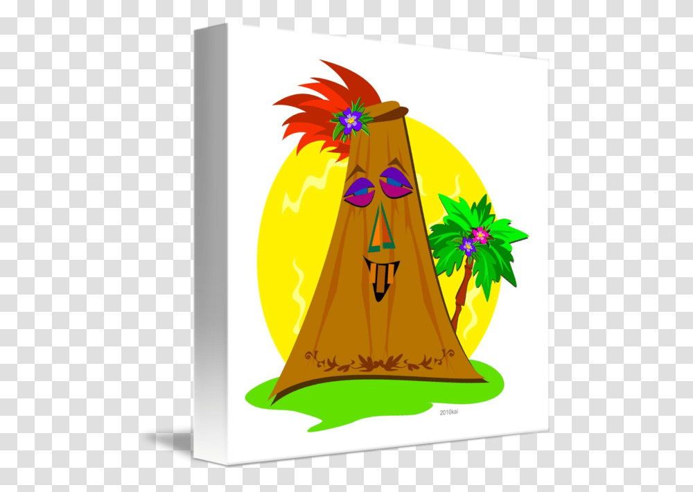 Stylized Tiki With Palm Tree, Floral Design, Pattern Transparent Png