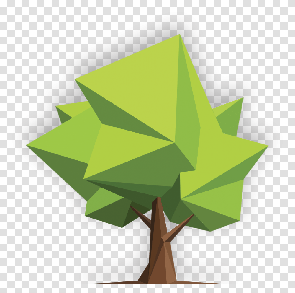 Stylized Tree 3d Low Poly Graphic Designers South Africa, Paper, Origami Transparent Png