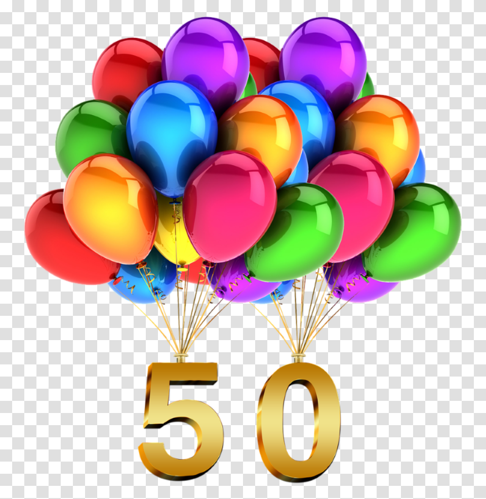 Su 50 Gimtadieniu Sveikinimai, Balloon, Number Transparent Png